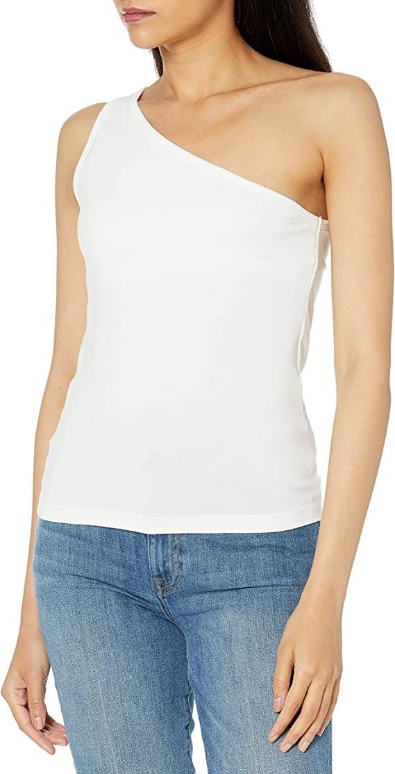 The Drop Women's Payton Asymmetric Fitted One-Shoulder Top | Amazon (US)