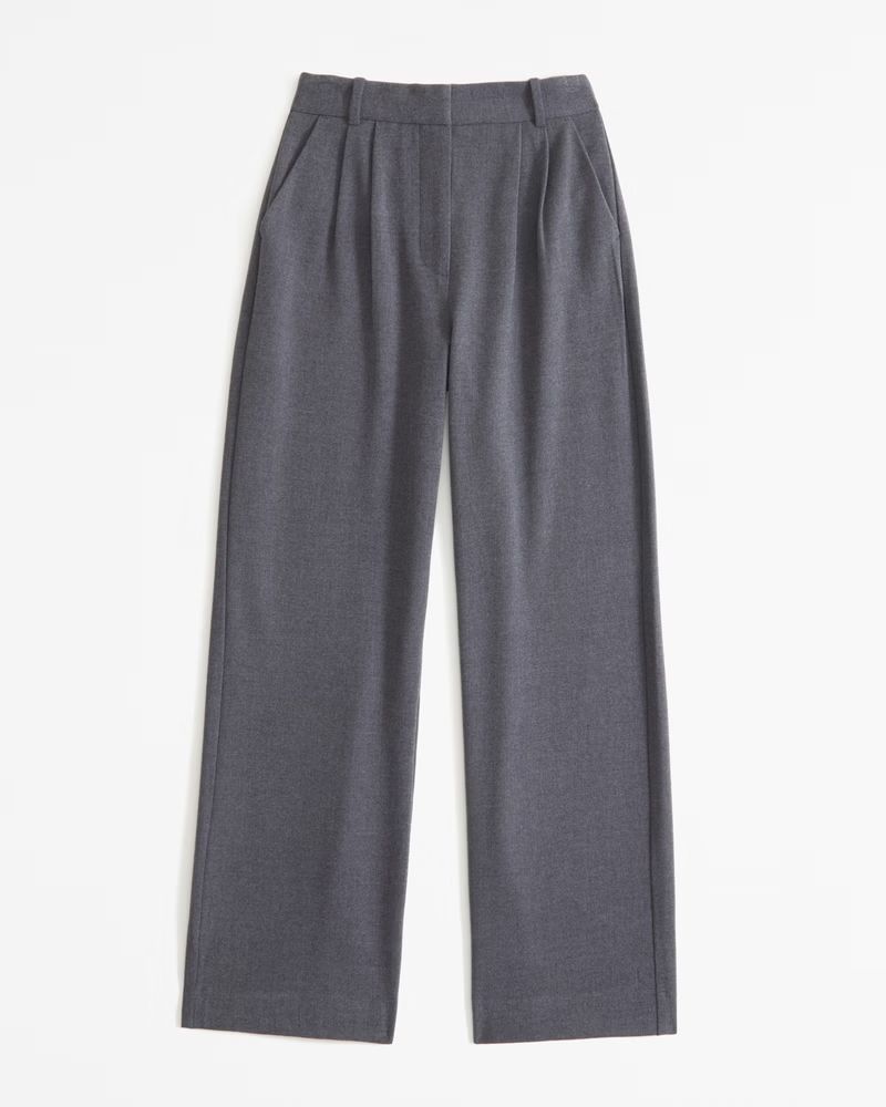 Women's A&F Sloane Tailored Brushed Suiting Pant | Women's Bottoms | Abercrombie.com | Abercrombie & Fitch (US)