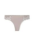 True & Co. Women's Soft Lace Thong Panty, Mink, S | Amazon (US)