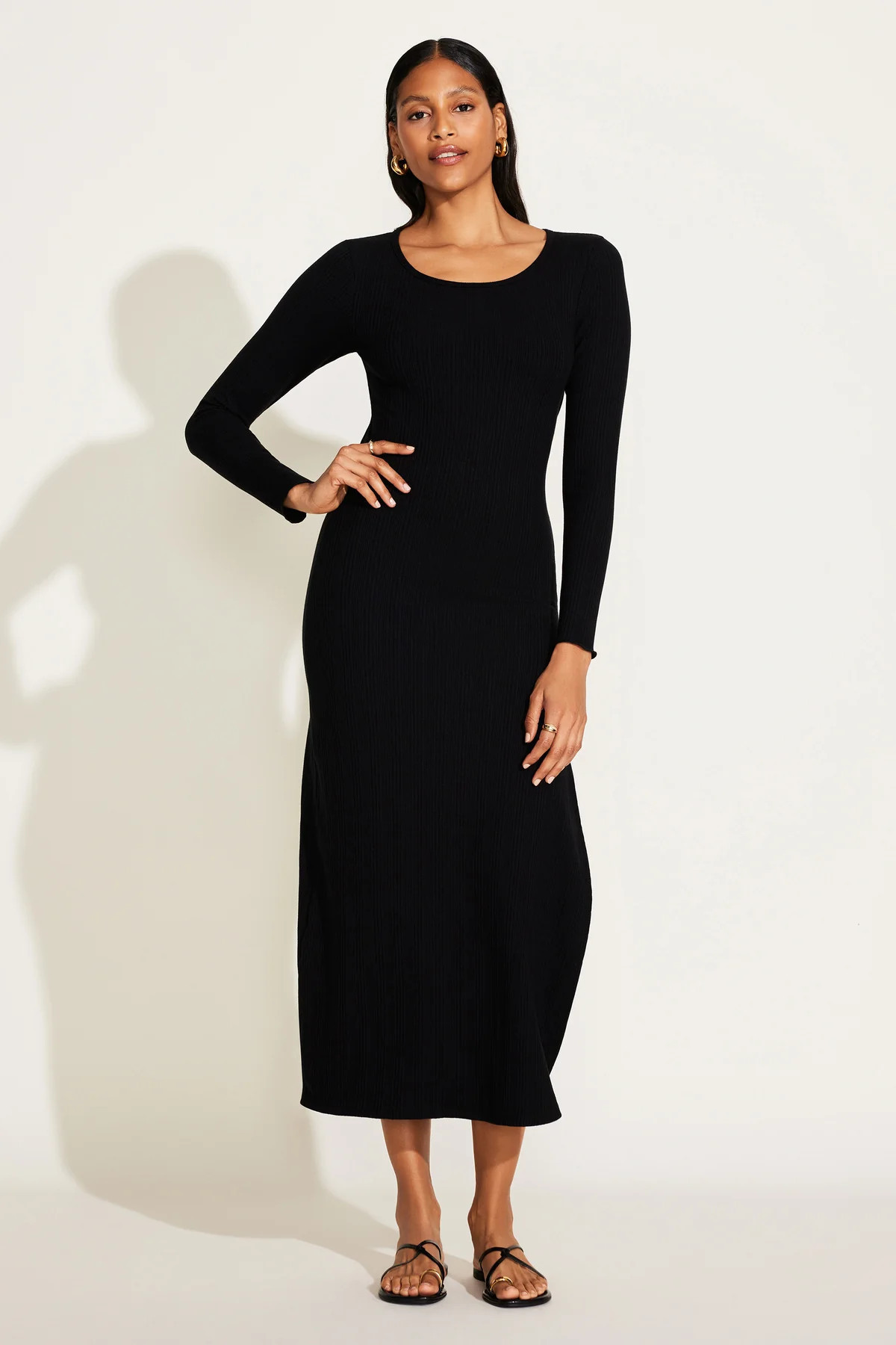 The Date Night Dress - Black Organic Rib | Vitamin A