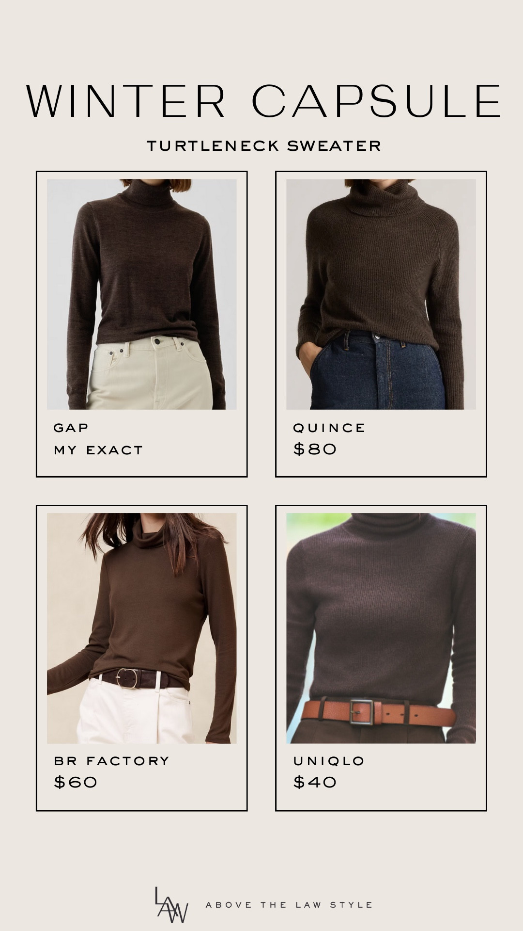 Winter Capsule: Turtleneck Sweater

#LTKStyleTip #LTKFindsUnder100 #LTKFindsUnder50