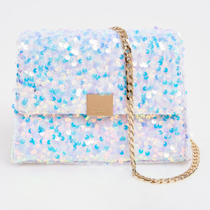 White Sequin Shoulder Bag | TK Maxx