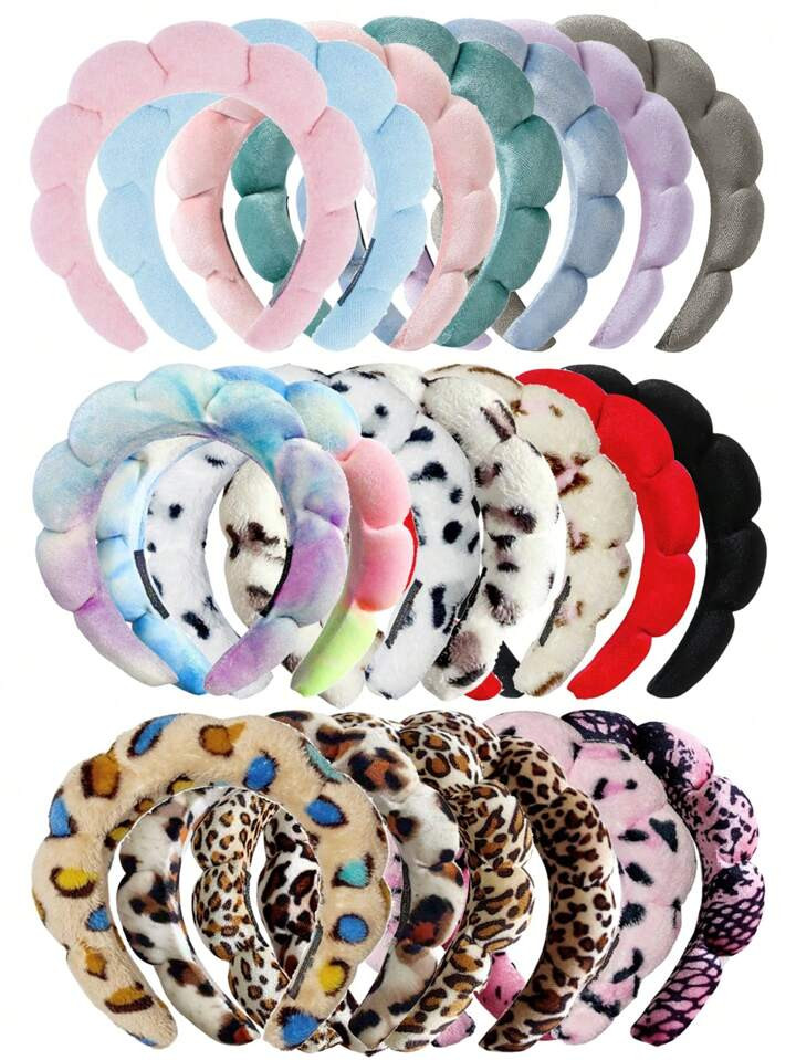 1pc Wavy Macaron Elegant Pink Solid Color Cushioned Headband Cloud Design Wide Headband Simple Ca... | SHEIN
