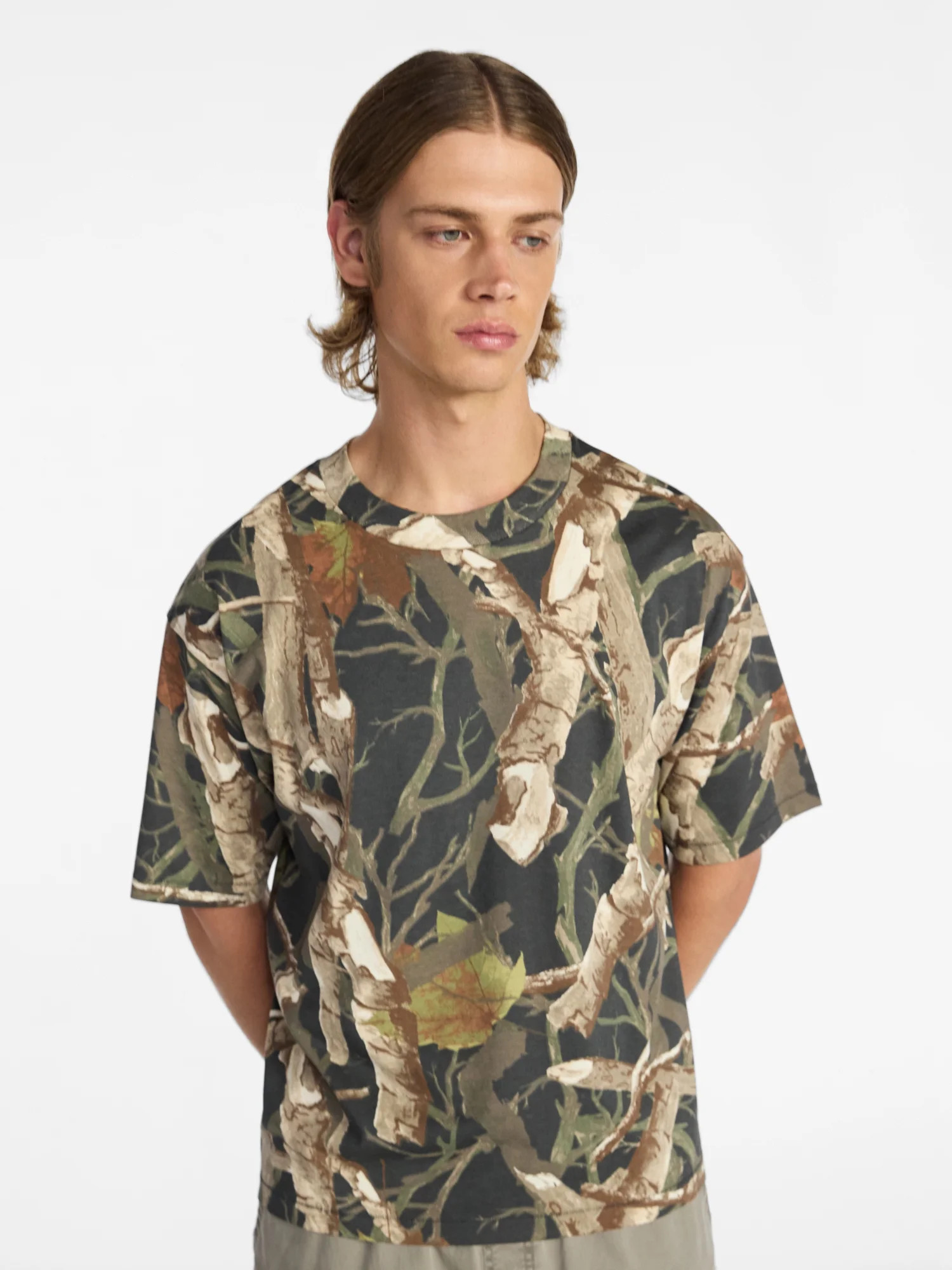 No Boundaries Cotton Oversized Cropped Tee, Men's & Big Men's | Walmart (US)