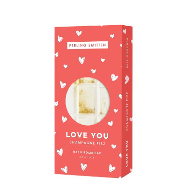 Feeling Smitten Love You Champagne Fizz Bath Bomb Bar - 5.6oz | Target