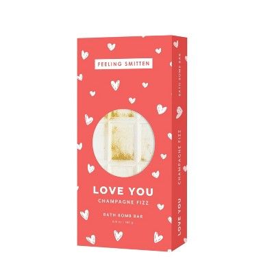 Feeling Smitten Love You Champagne Fizz Bath Bomb Bar - 5.6oz | Target