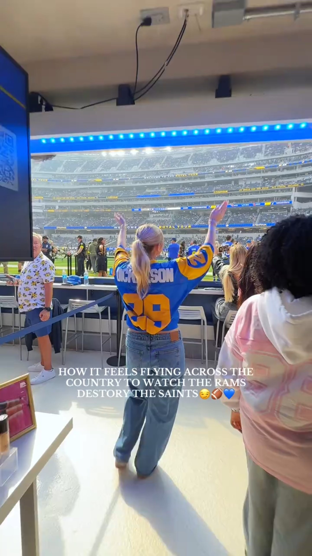 third game I’ve been to this season…. here’s my gameday look! 🫡✨✈️ #losangeles #nfl #football #rams #saints Los Angeles Rams

#LTKSeasonal #LTKShoeCrush #LTKStyleTip