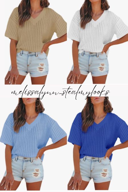 New! Short sleeve causal summer sweater top.

Shop my favorites at Melissa Lynn Steal My Looks.

#LTKStyleTip #LTKSaleAlert #LTKFindsUnder50