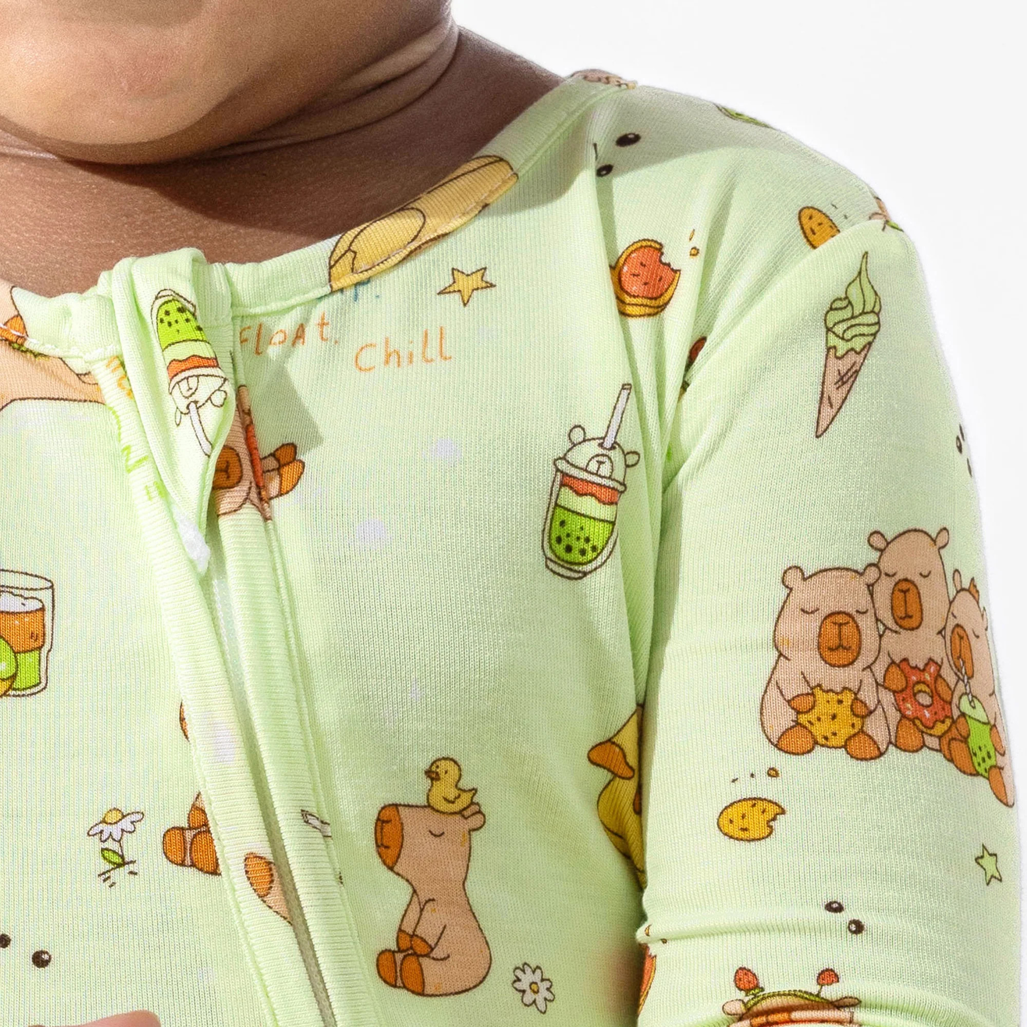 Capybara Boba Bamboo Convertible Footie | Bellabu Bear