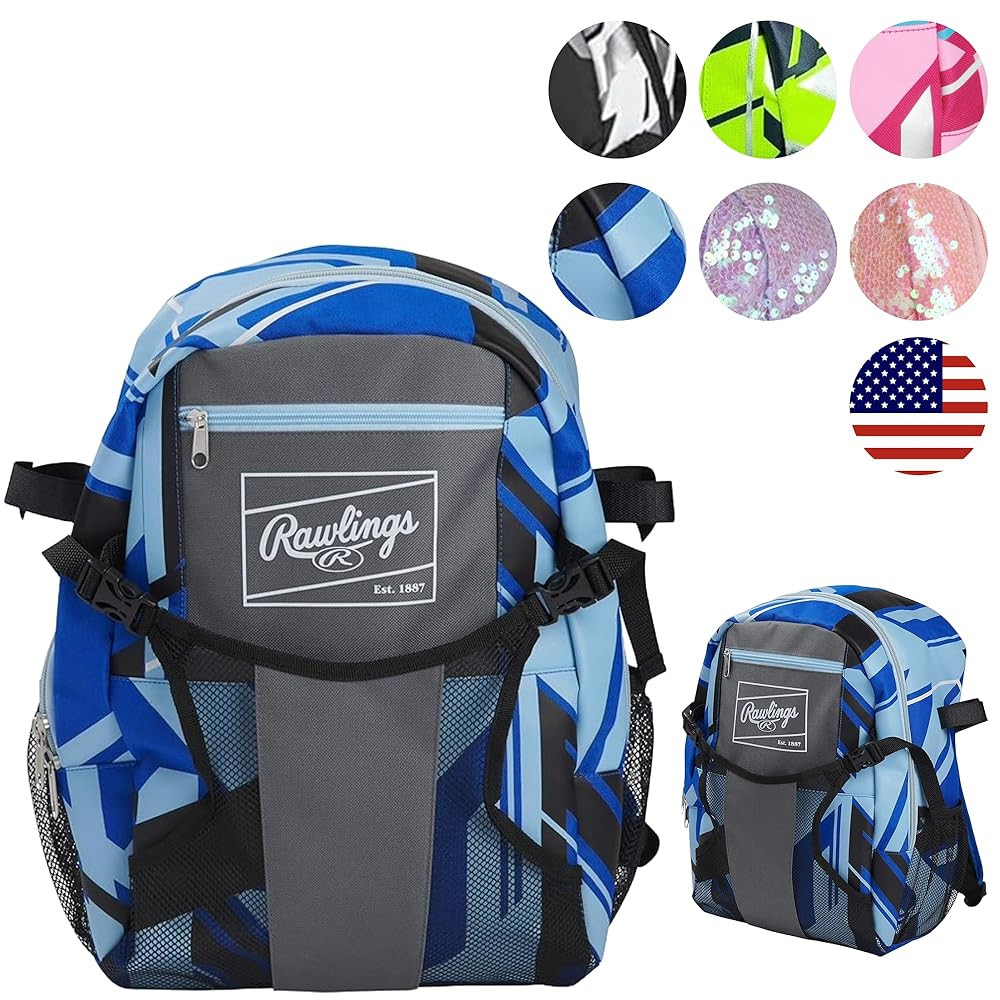 Rawlings | REMIX T-Ball & Youth Backpack Equipment Bag | Baseball/Softball | Multiple Colors | Amazon (US)