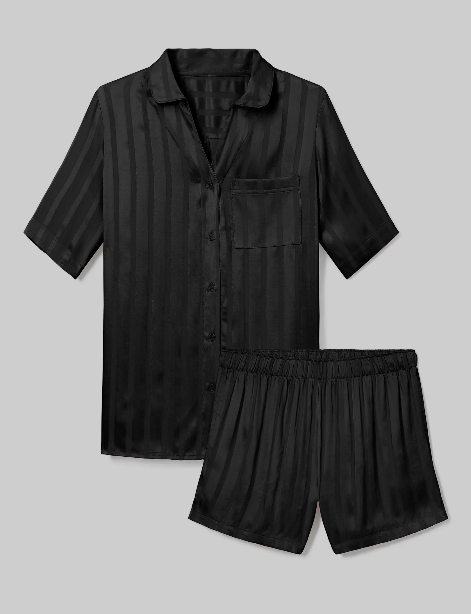Women's Satin Jacquard Pajama Top & Short Set | Tommy John