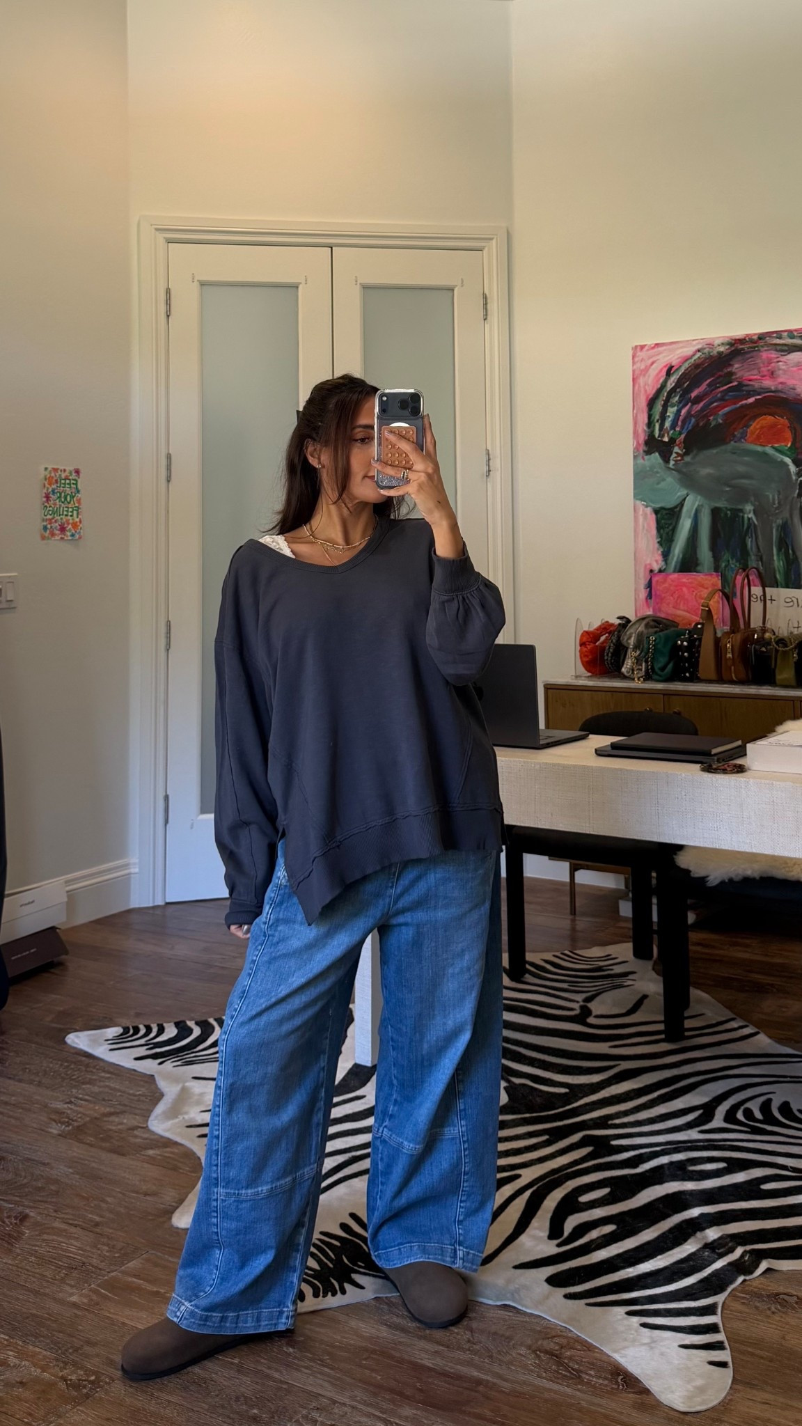 This pull over is an even more causal way to style these jeans (perfect for the weekends!)  @anthropologie #anthropartner 