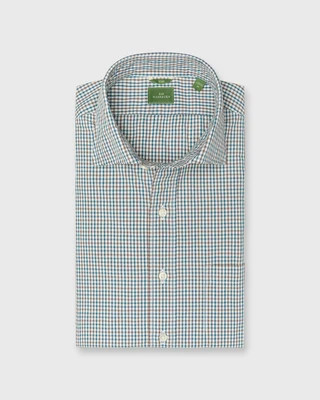 Sid Mashburn & Ann Mashburn Slim-Fit Spread Collar Sport Shirt in Bone/Tobacco/Spruce Check Poplin - Slim-Fit Spread Collar Sport Shirt in Bone/Tobacco/Spruce Check Poplin | Shop.com