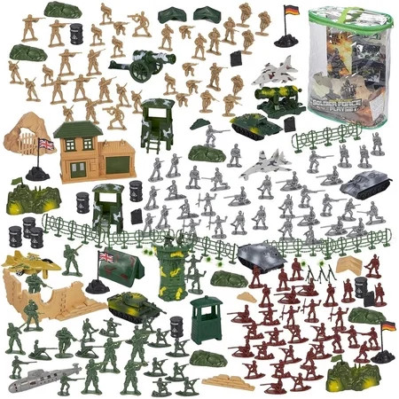 300 Pcs Toy Soldiers, Assorted Green Army Men Toys for Boys, Action Figures Military Force, Plastic  | Walmart (US)