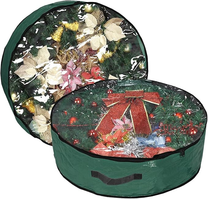 Propik Christmas Wreath Storage Bag 30" - Garland Holiday Container with Clear Window - Tear Resi... | Amazon (US)