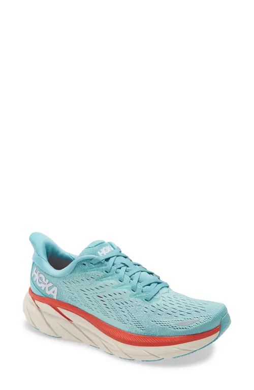 HOKA Clifton 8 Running Shoe in Aquarelle/Eggshell Blue at Nordstrom, Size 10 | Nordstrom