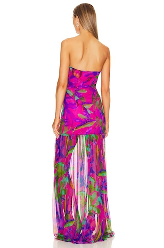 Nicole Silk Dress in Tropical Leaf | Revolve Clothing (Global)