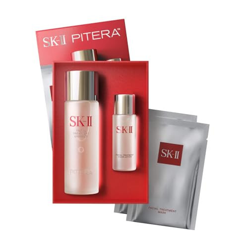 SK-II First Experience Skin Care Set - Gift Set Includes Treatment Face Masks, Facial Essence & Face Toner - Helps Improve Dryness, Refine Skin Texture & Reduce Fine Lines & Wrinkles (4 Count) | Amazon (US)