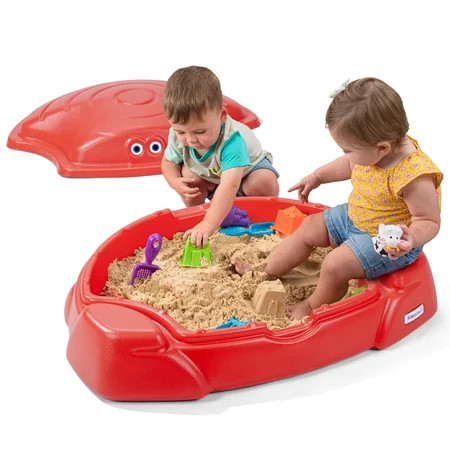 Simplay3 Coastal Crab Red Outdoor Sandbox with Cover for Kids | Walmart (US)