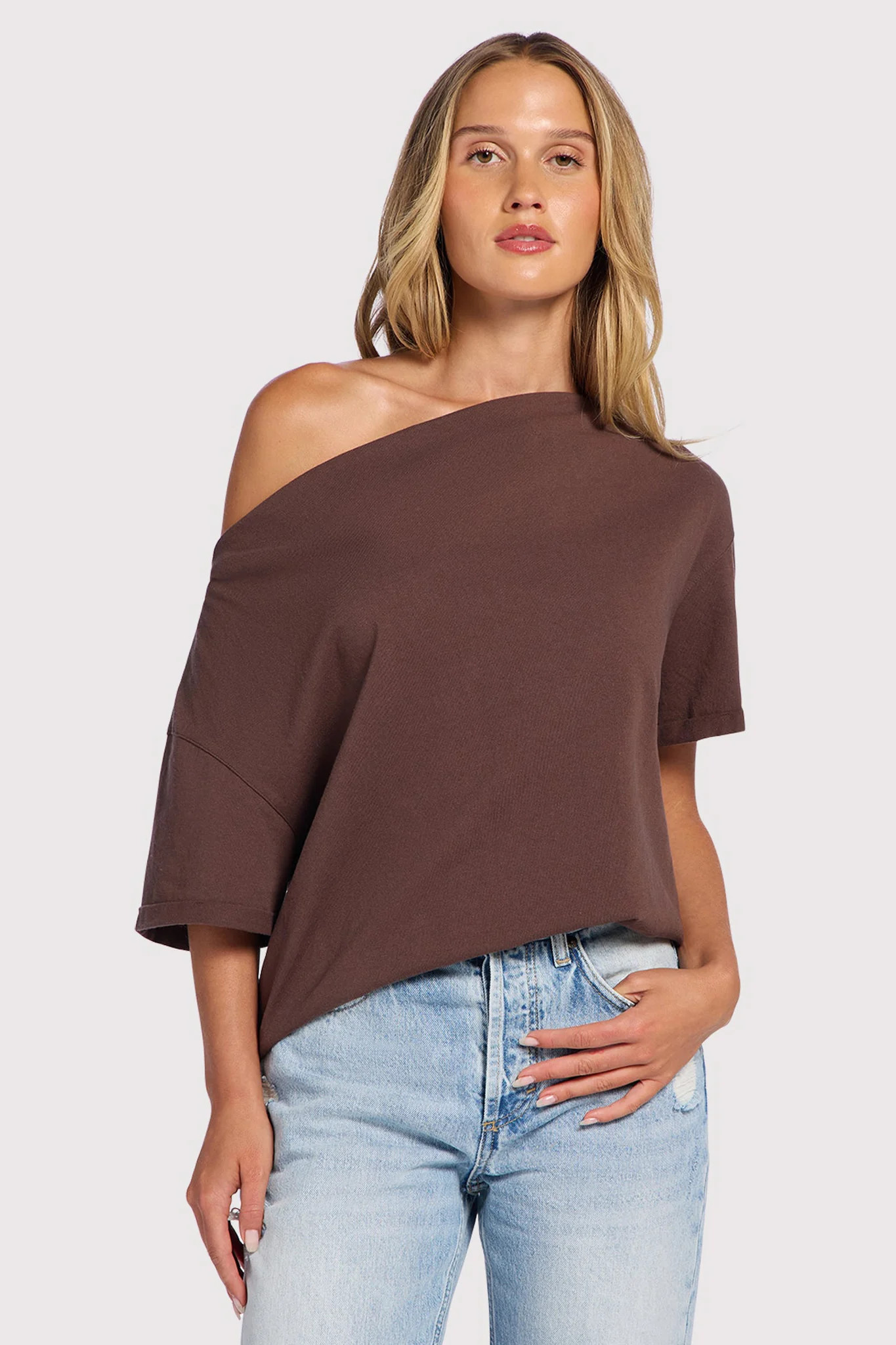 Vintage Cotton
      
    
  
  Off The Shoulder T-Shirt | nuuds
