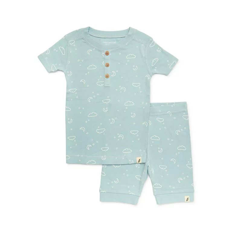 easy-peasy Toddler Unisex Short Sleeve Top and Shorts Pajama Set, 2-Piece, Sizes 12M-5T | Walmart (US)