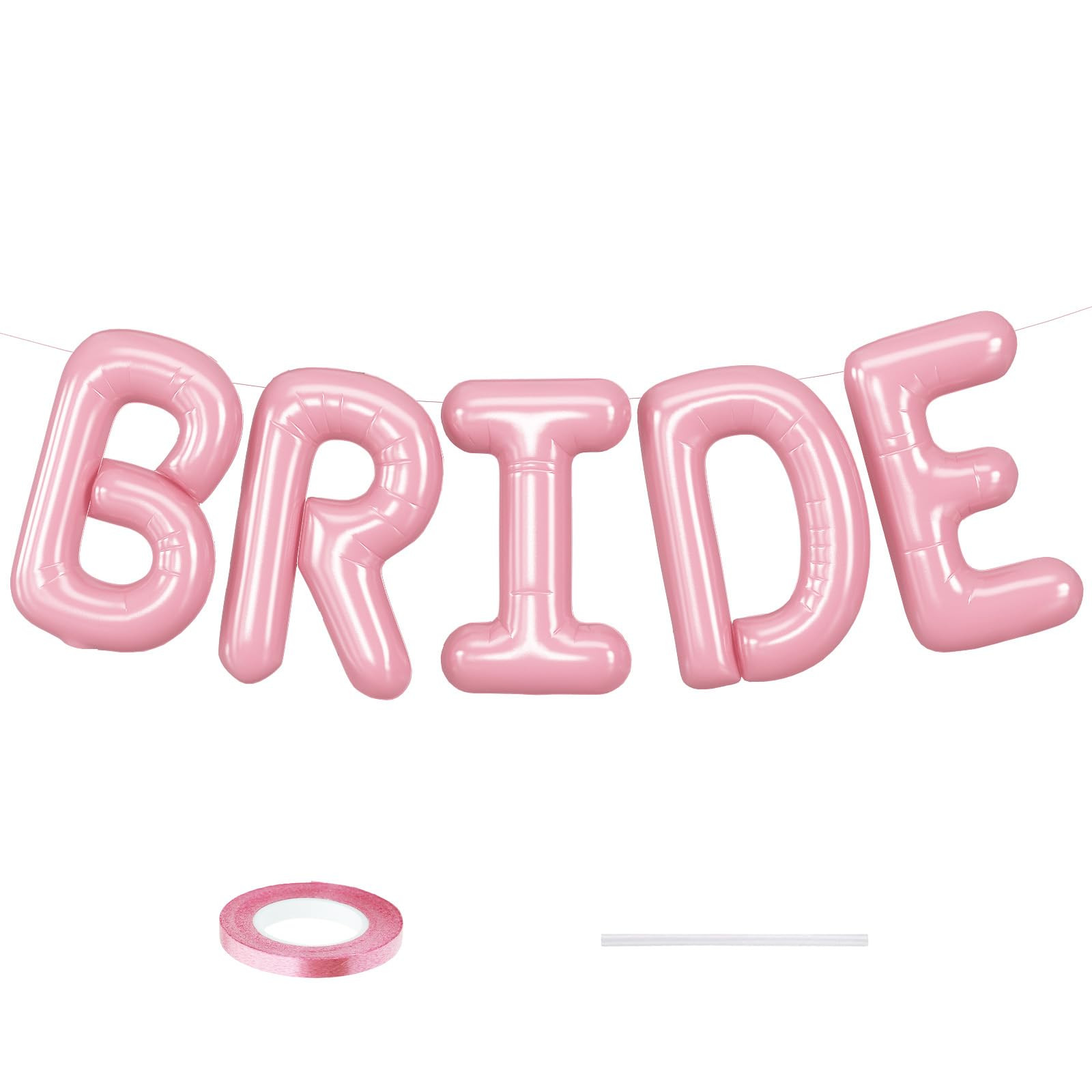 BRIDE Balloons Bachelorette, 16 inch Pearl Pink Bride Balloons for Bachelorette Party Decorations... | Amazon (US)