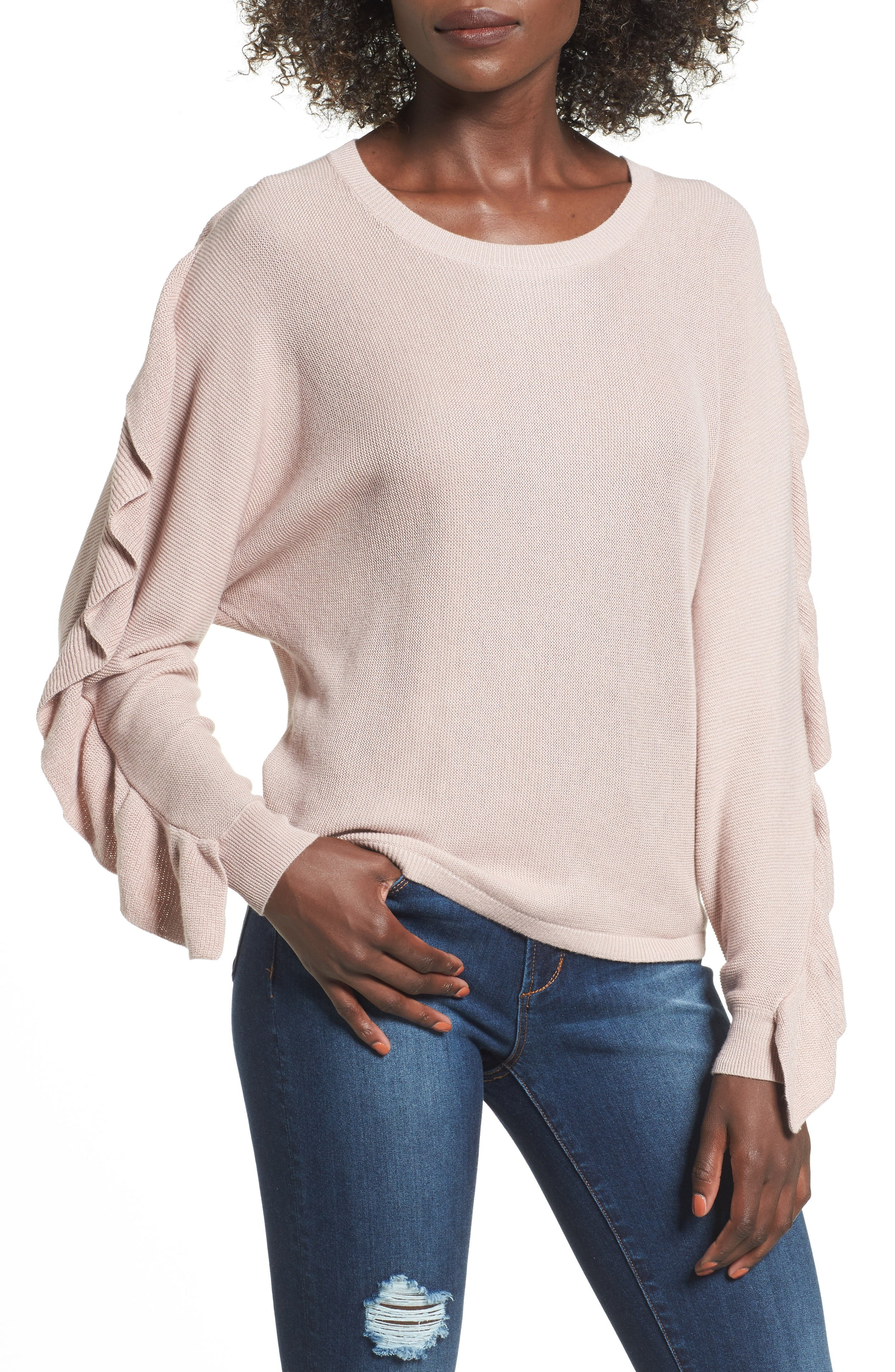 Ruffle Sleeve Sweater | Nordstrom