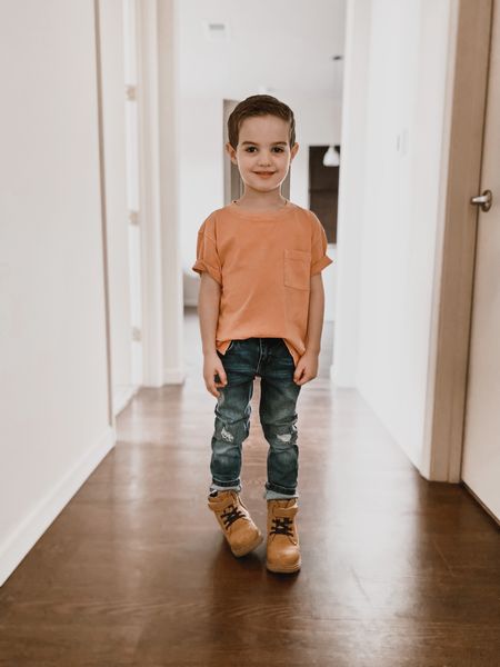 I’m loving this modern-day Zack Morris vibe 😍 Easy spring style for this kiddo. Skinny jeans and fresh vintage-style tee from Walmart. Boots are only $10, but show sold out online. Check your local store - we love them!

#LTKkids #LTKSeasonal #LTKunder50