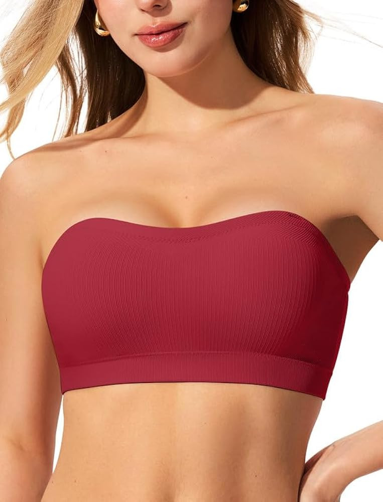 ProKloud Strapless Push Up Bras for Women Wireless Bandeau Bra Non-Slip Silicone Tube Top Padded ... | Amazon (US)