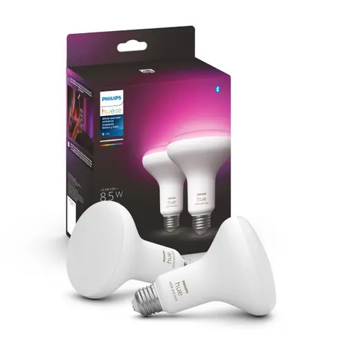Philips Hue White Color Ambiance BR30 E26 Smart Light Bulbs 2-Pack in None at Nordstrom | Nordstrom