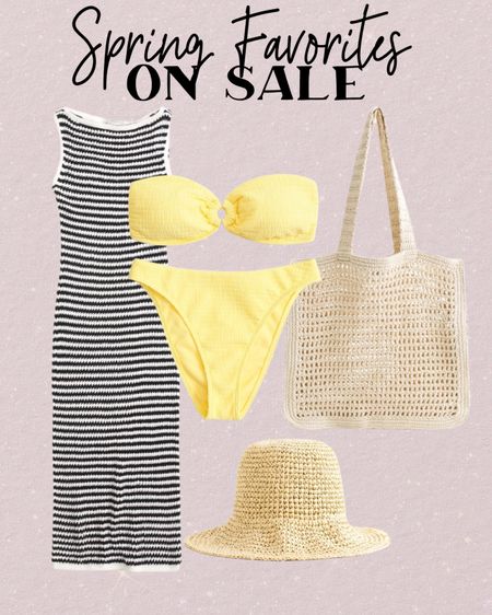 Summer bikinis spring vacation idea, coverup beach bag 

#LTKfindsunder50 #LTKsalealert