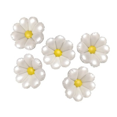 Minnidip 5ct Balloon Garland: Flower in White Pearl | Target