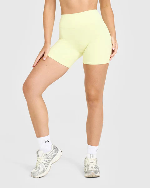 SoftMotion™ High Waisted Shorts 6" 
 Pastel Yellow | Oner Active (UK / US)