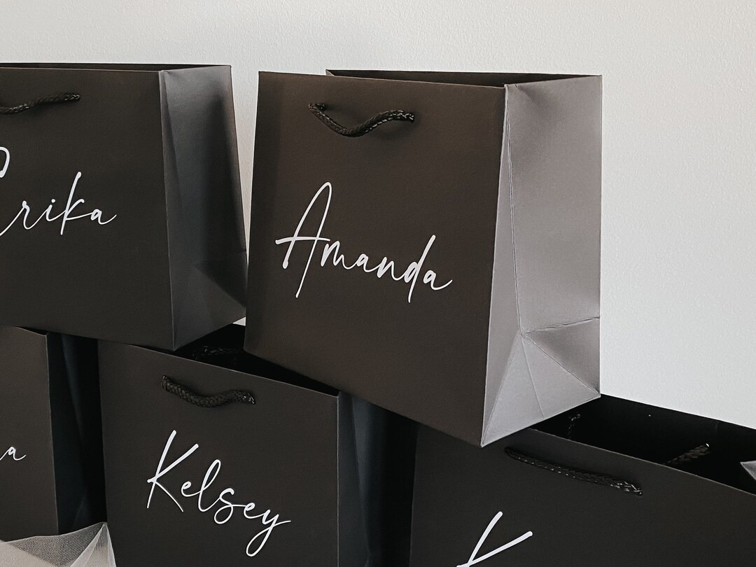 personalized luxury gift bags for bridesmaids groomsmen bachelorette parties bridal party gifts t... | Etsy (US)