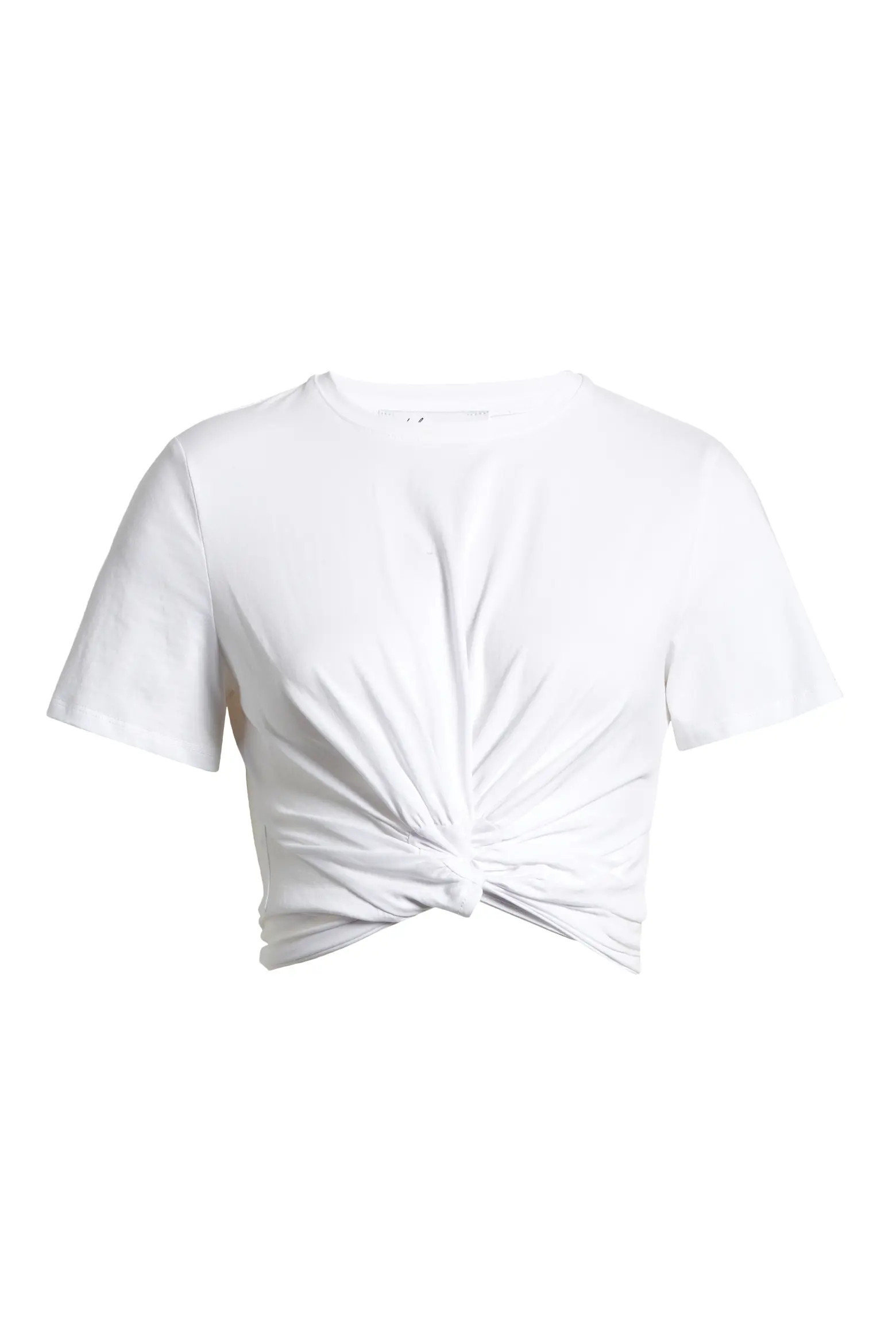 Brinnie Twist Front Cotton Crop T-Shirt (Women) | Nordstrom | Nordstrom