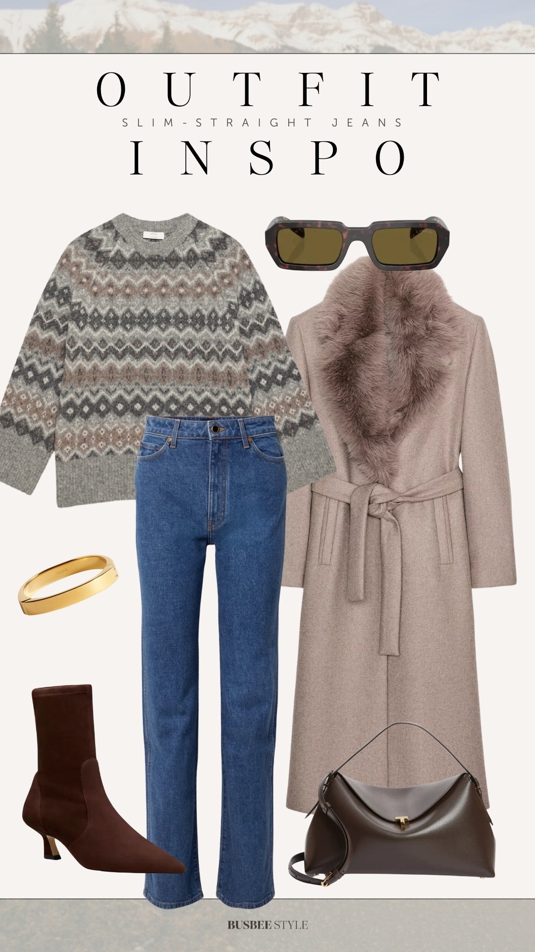 Winter outfit inspo ft. slim-straight jeans

#LTKSeasonal