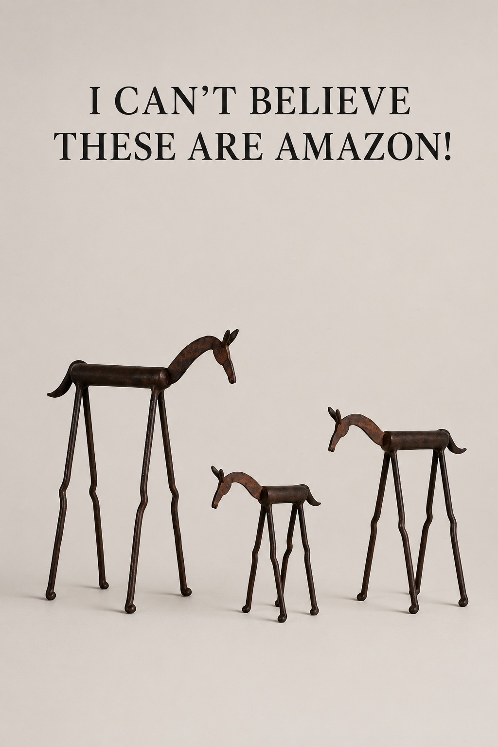 I Can’t Believe These Are Amazon!

These forged iron horses look like a high-end vintage find. I love the sculptural shape and aged finish—perfect for styling on a bookshelf, console, or mantel. Such a good Amazon find for that collected, designer look.

#LTKHome
