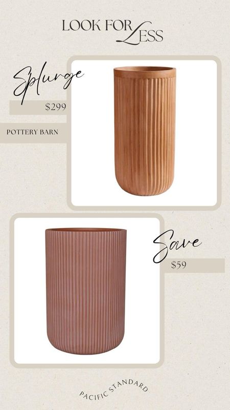 Daily Find #486 | Pottery Barn Concrete Fluted Outdoor Planters (terracotta) extra tall planter #lookforless



Splurge vs. save, springhome, flutted planter, gardening planters, cute planters, spring finds 

#LTKhome #LTKSeasonal