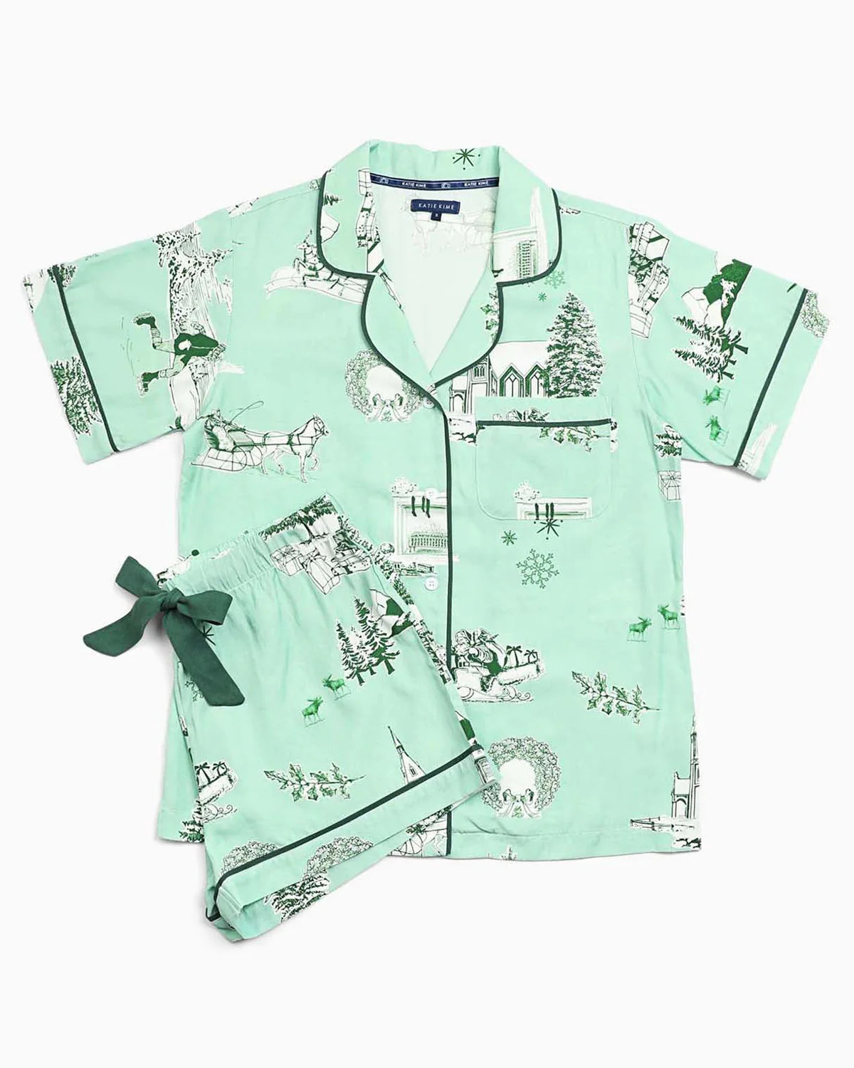 Holiday Toile Pajama Shorts Set | Katie Kime Inc