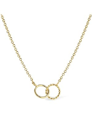 Ana Luisa Sam Interlocking Circles Necklace - 14K Gold Plated Chain - Hypoallergenic, Water-Resis... | Amazon (US)