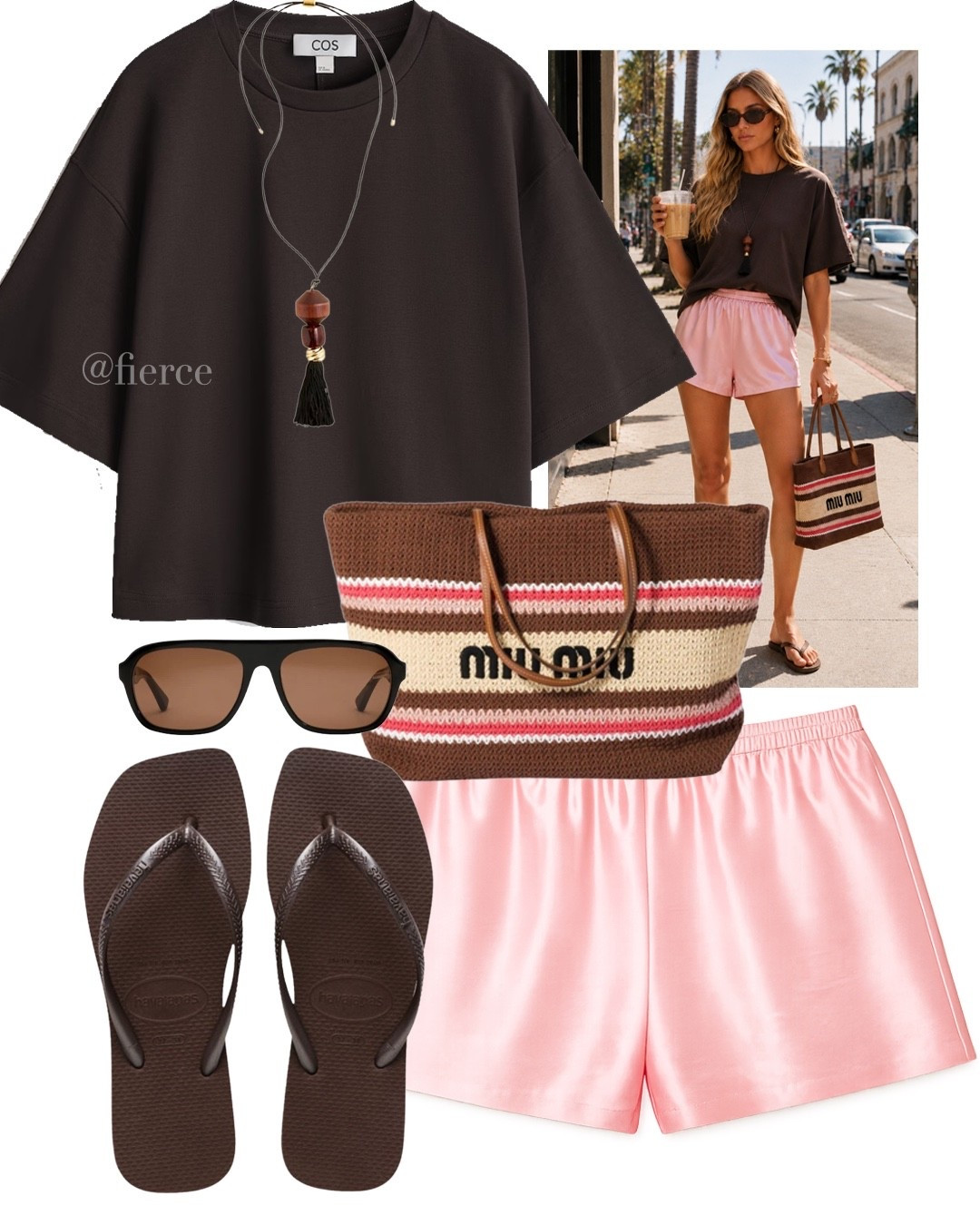 Pink shorts brown oversized tshirt chocolate flip flops casual weekend holiday outfit

#LTKsummer #LTKuk #LTKeurope