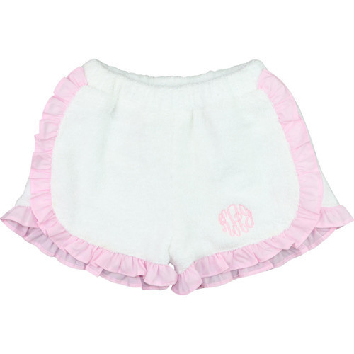 White And Pink Terry Shorts | Cecil and Lou