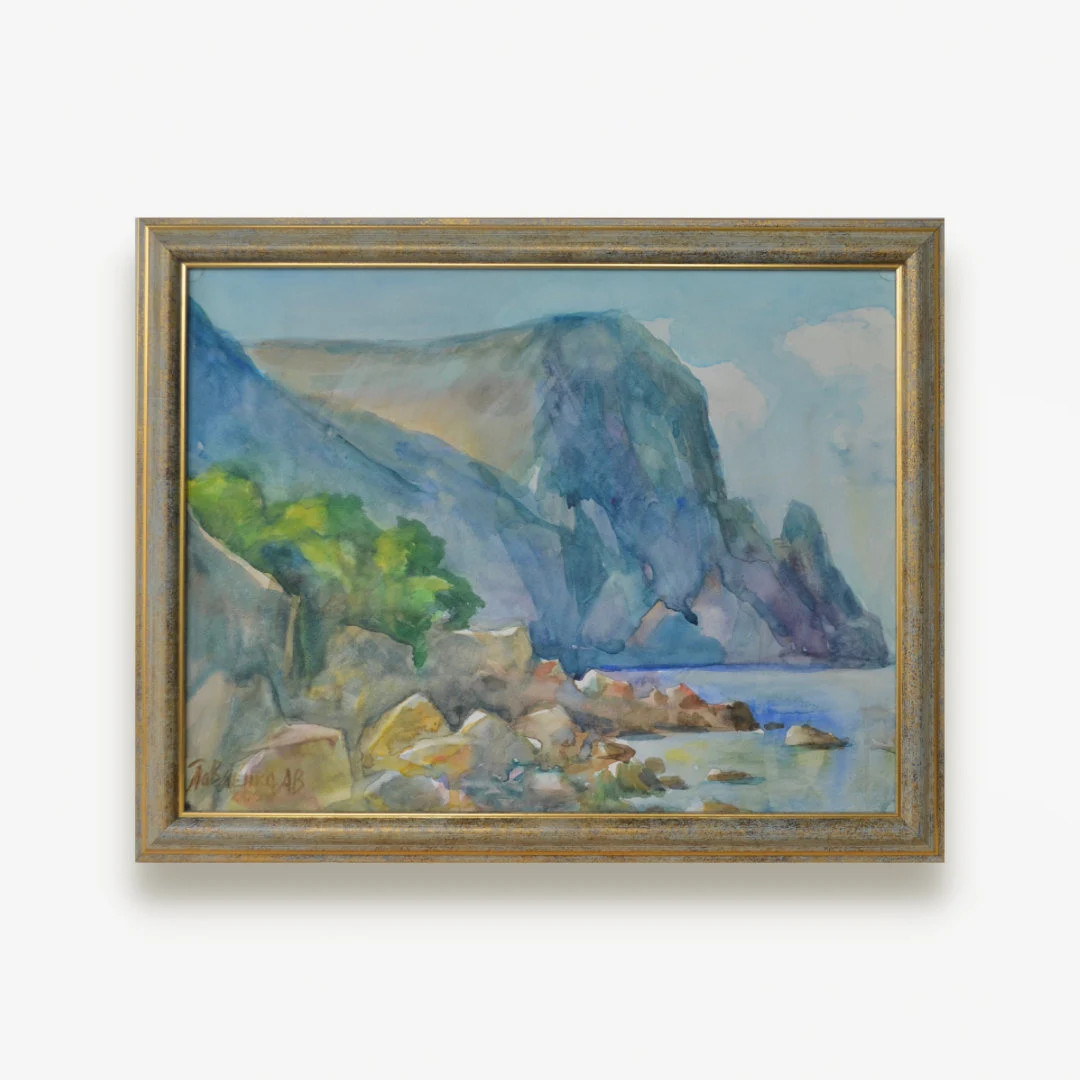 Original watercolor painting. By Soviet Ukrainian artist A. Pavlenko. Framed impressionist mounta... | Etsy (US)