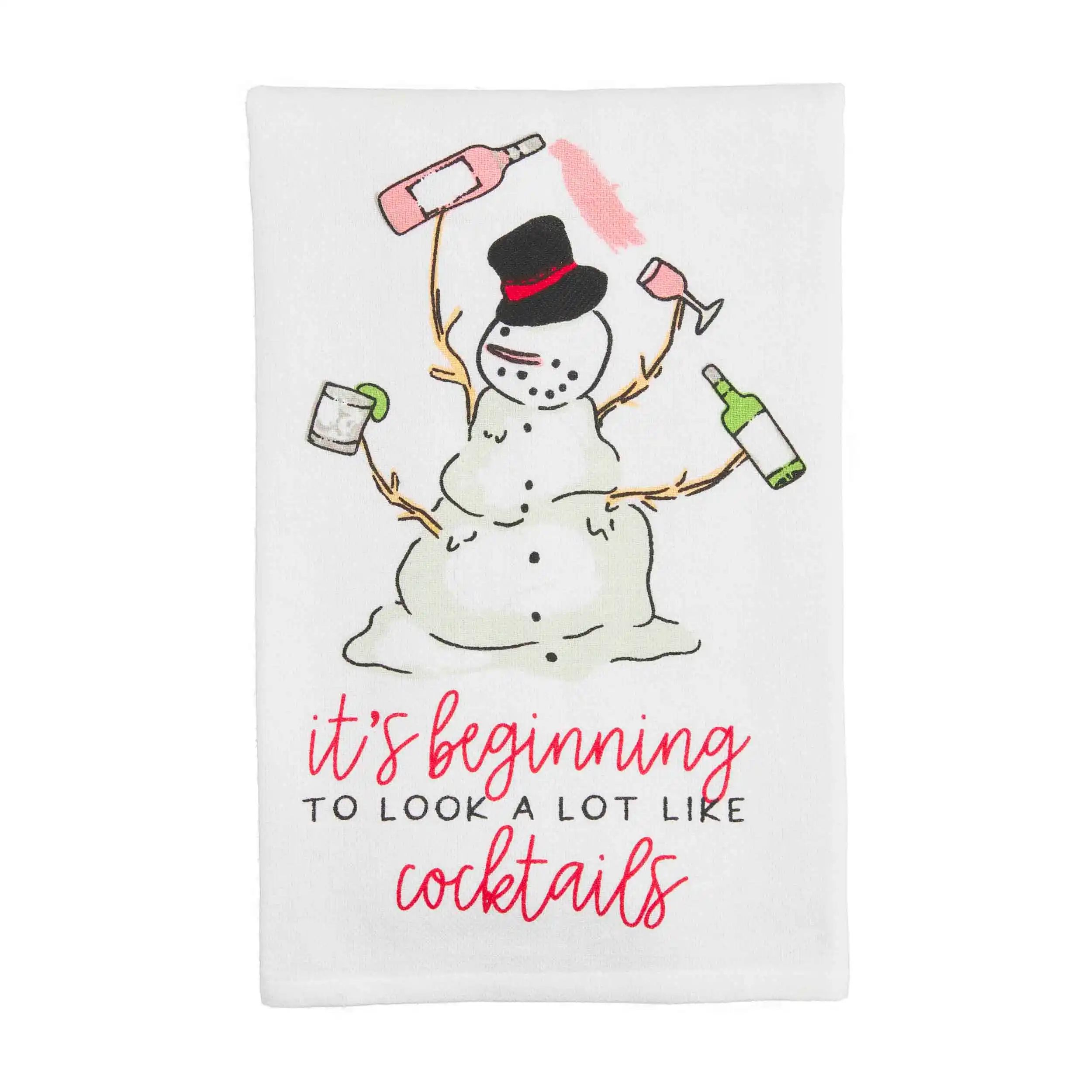 Snowman Drinking Towel | Mud Pie (US)
