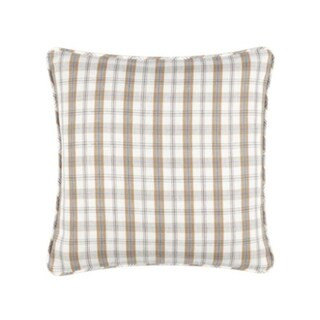 Suzanne Kasler Signature Holiday Plaid Pillow Cover - Linen Blanc | Ballard Designs, Inc.