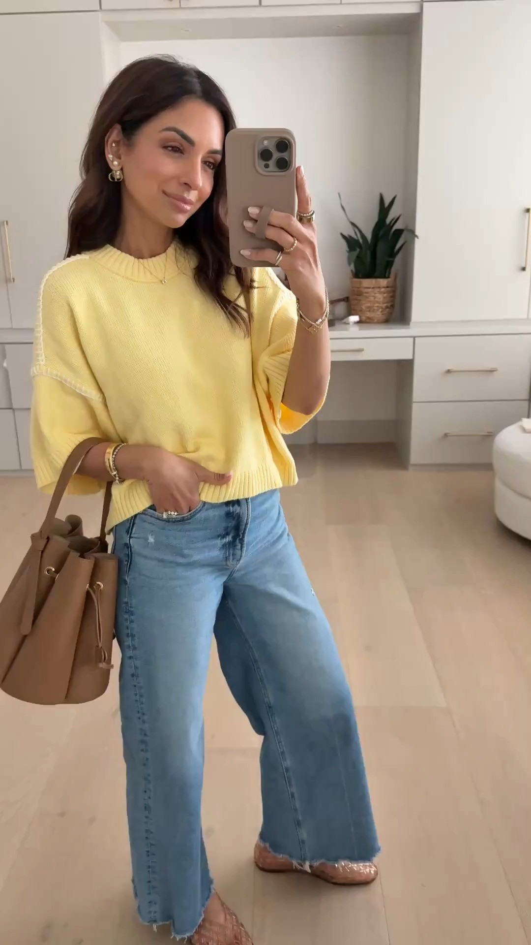 A pop of yellow for spring is an essential! I’m wearing an XS Petite in the sweater and size 24 in denim. The sweater comes in so many colors! 💛 @Anthropologie 

#LTKSeasonal #LTKootd #LTKPetite