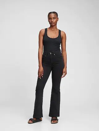 High Rise Flare Jeans with Secret Smoothing Pockets with Washwell™ | Gap (US)