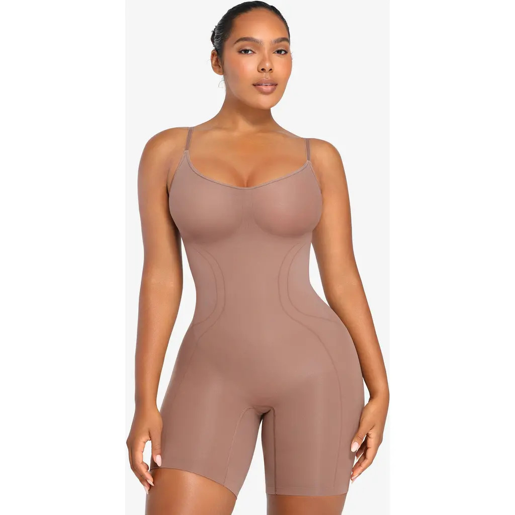Shapellx Seamless Smoothing Bodysuit in Dark Beige at Nordstrom, Size X-Large | Nordstrom