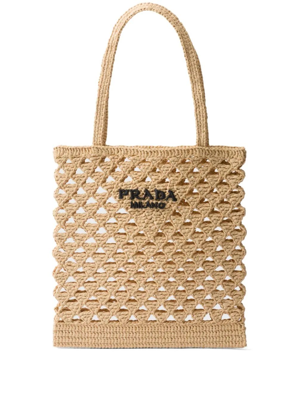 Prada Woven Crochet Tote Bag - Farfetch | Farfetch Global