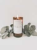 8oz Upcycled Amber Glass Candle (Mahogany Teakwood) | Amazon (US)